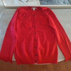 Banana Republic Red Cardigan Sweater